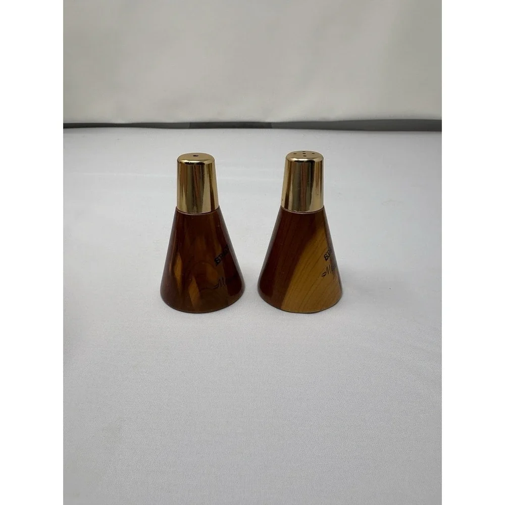 Vintage Minnesota Space 7 Salt & Pepper Handcrafted Wooden Retro Mid Century
